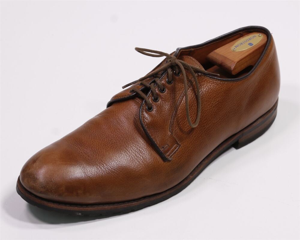 Allen Edmonds San Marco Brown Pebble Grain Leather Lace-Up Dress Shoes 13 D